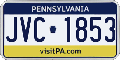 PA license plate JVC1853
