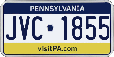 PA license plate JVC1855