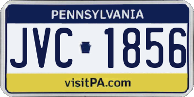 PA license plate JVC1856