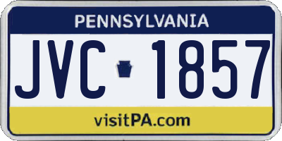 PA license plate JVC1857