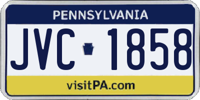 PA license plate JVC1858