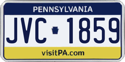 PA license plate JVC1859