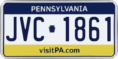 PA license plate JVC1861