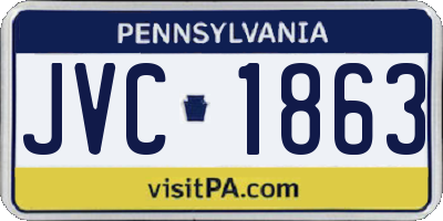 PA license plate JVC1863