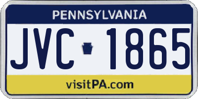 PA license plate JVC1865