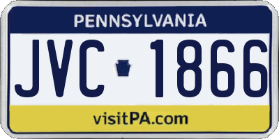 PA license plate JVC1866