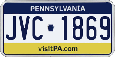 PA license plate JVC1869