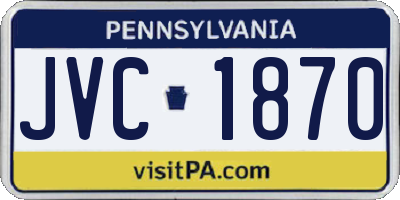 PA license plate JVC1870