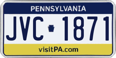 PA license plate JVC1871