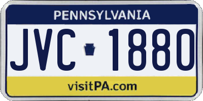 PA license plate JVC1880