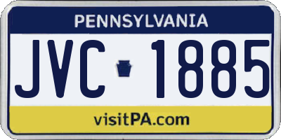 PA license plate JVC1885