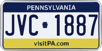 PA license plate JVC1887