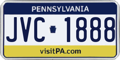PA license plate JVC1888