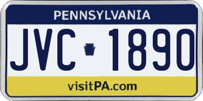 PA license plate JVC1890