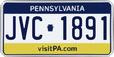 PA license plate JVC1891