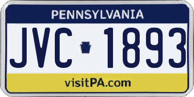 PA license plate JVC1893