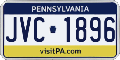 PA license plate JVC1896