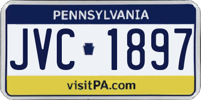 PA license plate JVC1897