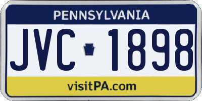 PA license plate JVC1898