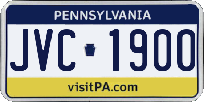 PA license plate JVC1900