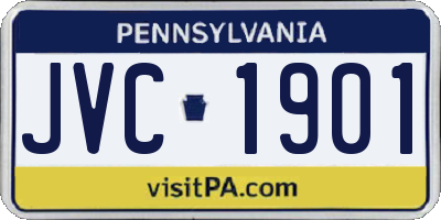 PA license plate JVC1901