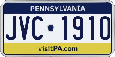 PA license plate JVC1910