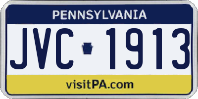 PA license plate JVC1913