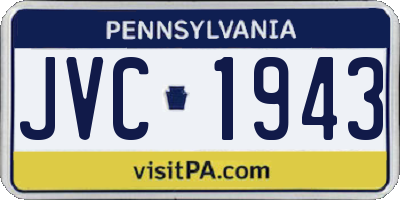 PA license plate JVC1943