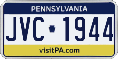PA license plate JVC1944