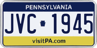 PA license plate JVC1945