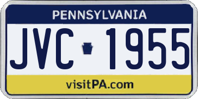 PA license plate JVC1955
