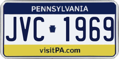 PA license plate JVC1969
