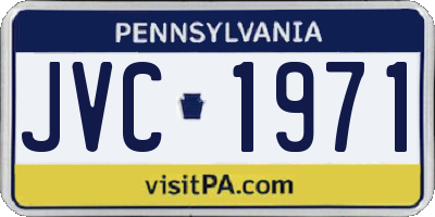 PA license plate JVC1971