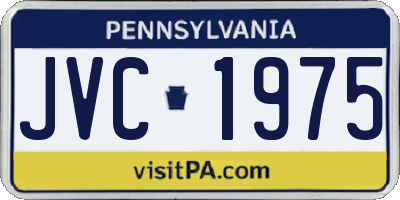 PA license plate JVC1975