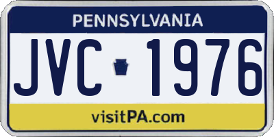 PA license plate JVC1976