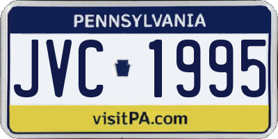 PA license plate JVC1995