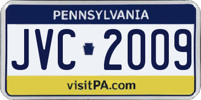 PA license plate JVC2009