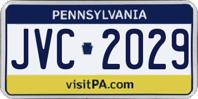 PA license plate JVC2029