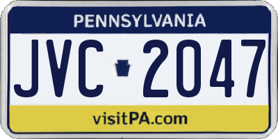 PA license plate JVC2047