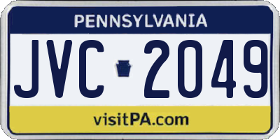 PA license plate JVC2049