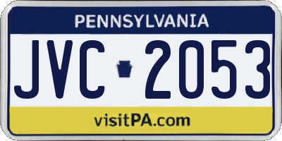 PA license plate JVC2053