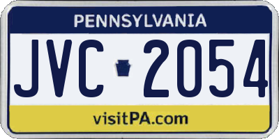 PA license plate JVC2054