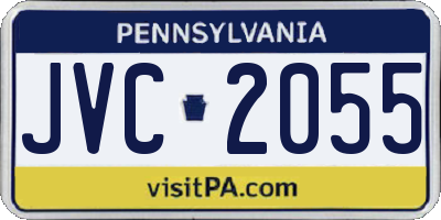 PA license plate JVC2055