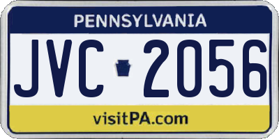 PA license plate JVC2056