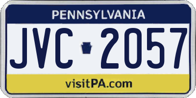 PA license plate JVC2057