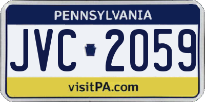 PA license plate JVC2059