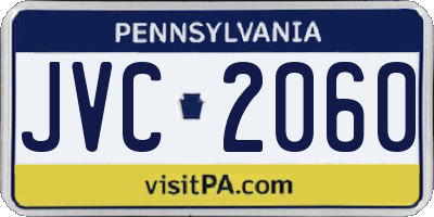 PA license plate JVC2060