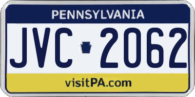 PA license plate JVC2062