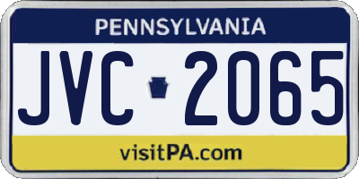 PA license plate JVC2065