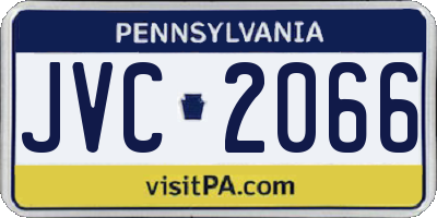 PA license plate JVC2066